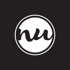 initial letter logo circle with ring white color
