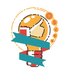 Vector illustration concept icon for thumb up, Good idea. Smart thinking. Good job. Smart Choice