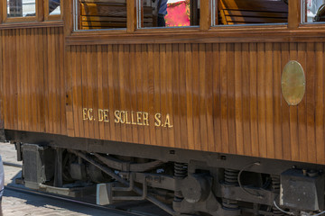 Nostalgiezug, Straßenbahn in Port de Soller, Mallorca © JFsPic