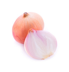 Shallots on isolated white