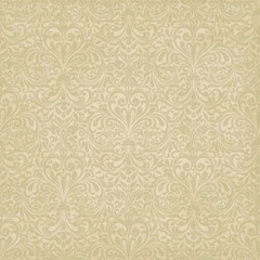 Seamless background of beige color in the style of baroque