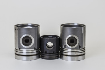 auto piston parts white background isolated