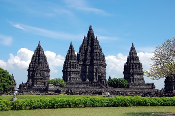 Fototapeta premium Prambanan temple near Yogyakarta on Java island, Indonesia. Temple of Vishnu 