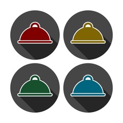 Food platter serving sign icon