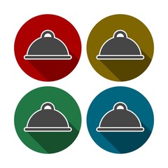 Food platter serving sign icon