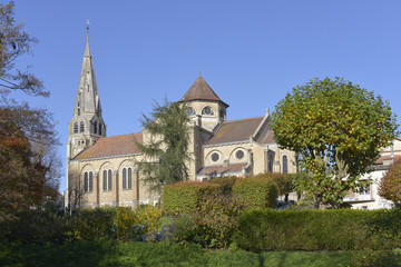 Church of Saint-Denys-Sainte-Foy at Coulommiers, a commune in the Seine-et-Marne department in the...