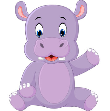 Cute hippo cartoon