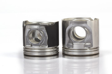 auto piston parts white background isolated