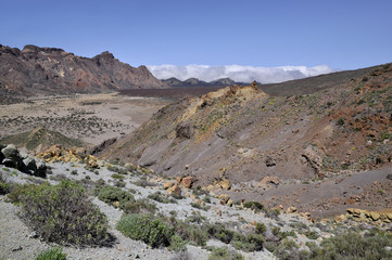 Mountain of larva at Tenerife in the spanish Canary Islands