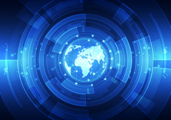 vector digital global technology concept, abstract background