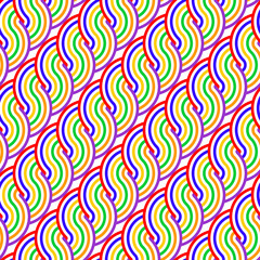 Obraz premium Design seamless colorful waving pattern