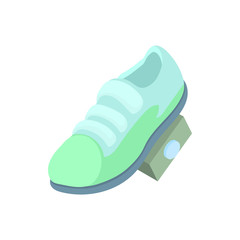 Bike sneaker icon in cartoon style on a white background