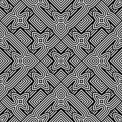 Design seamless monochrome geometric pattern