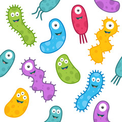 Set of colorful germs in a repeat pattern
