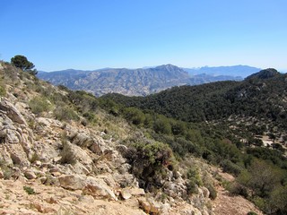 mountain peaks and valleys