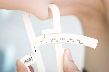 Fat caliper measuring bodyfat
