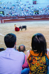 Spectators in the bullring