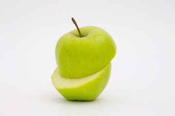 the two halves of an apple