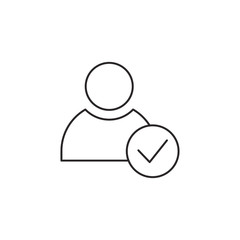 Outline human resource icon isolated on white background