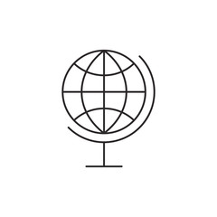 Outline globe icon isolated on white background