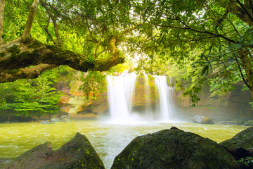 Heaw Suwat waterfall in Thailand.