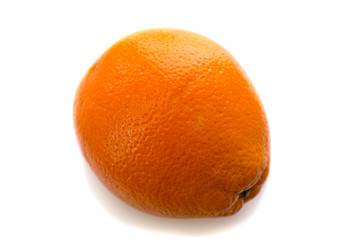 whole orange on a white background