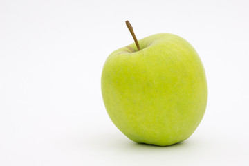 green apple on a white background