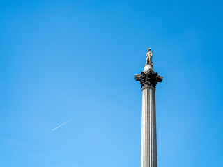 Fototapeta premium View of Nelson's Statue and Column in Trafalgar Square