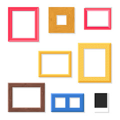 Photo frame vector set.