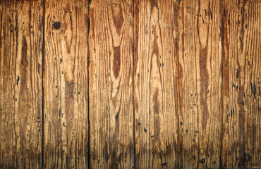Close up of wall made of old wooden planks.