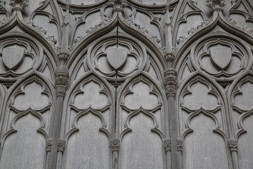 Entrance to York Minster Cathedral Church, England