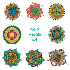 tattoo henna mandala set