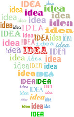 Fototapeta premium Light bulb idea concept, grungy, business abstract