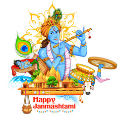 Lord Krishana in Happy Janmashtami