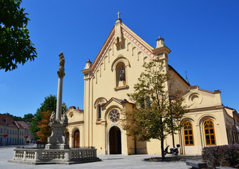 Fototapeta na wymiar St. Stephen's Capuchin Church in Bratislava, Slovakia.