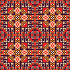 Seamless background in orange, violet, red and yellow colors