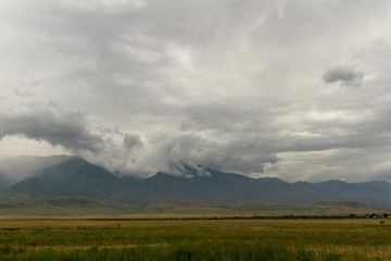 thunderstorm in the mountains