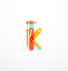 Abstract line design letter logo