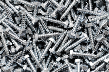 A lot of screws fasteners