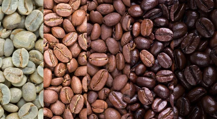 Rolgordijnen Coffee bean collage © Rixie