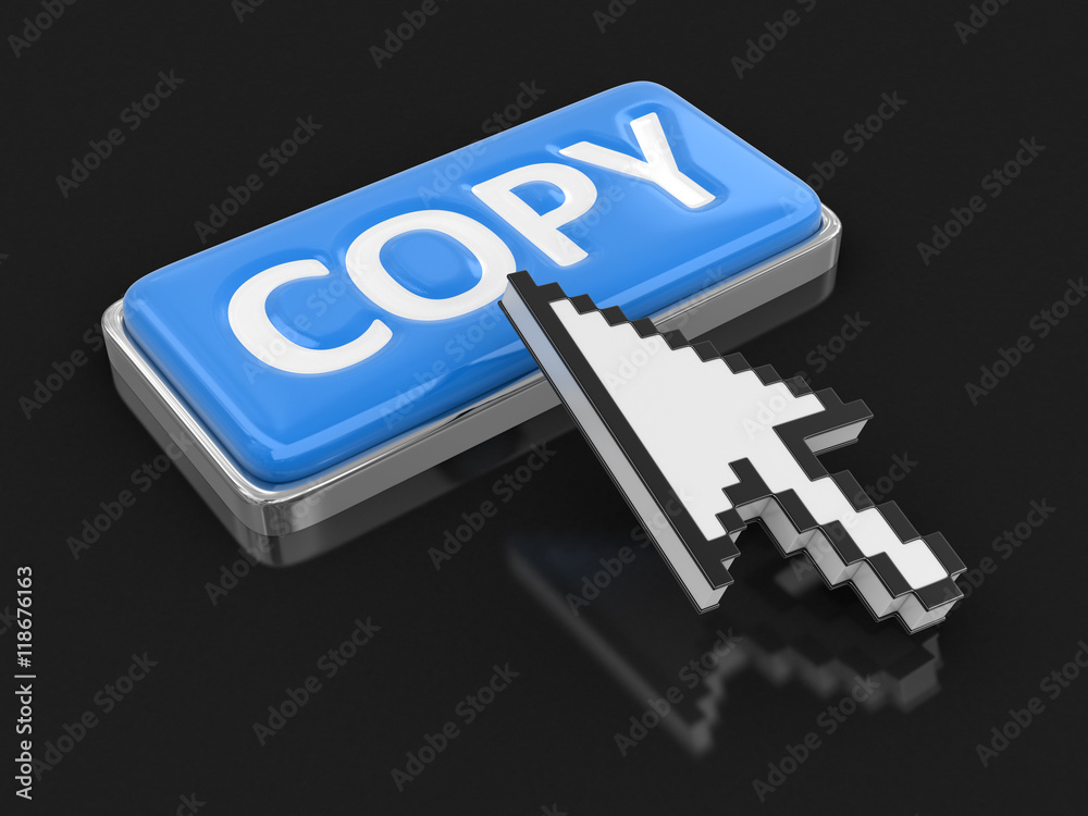 Poster cursor and button copy. image with clipping path