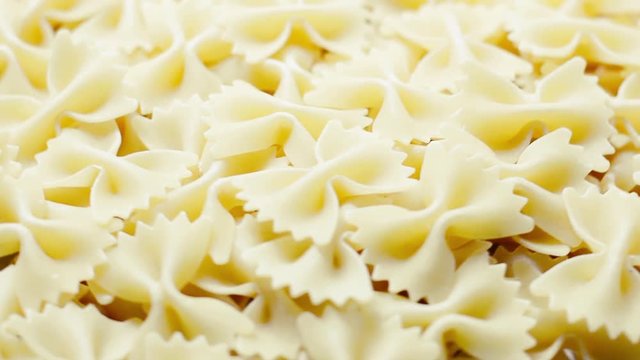 Delicious italian pasta farfalle butterfly rotation