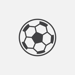 Fototapeta premium soccer ball line icon, outline vector logo illustration, linear pictogram isolated on white