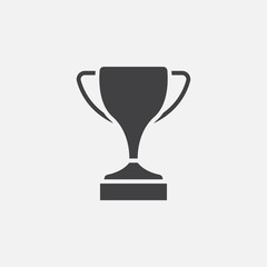 trophy icon vector, solid logo illustration, pictogram isolated on white