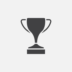 trophy icon vector, solid logo illustration, pictogram isolated on white
