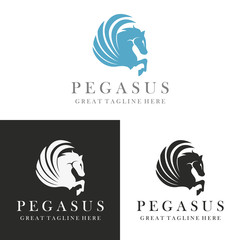 Pegasus logo. Three versions.  - 118678124