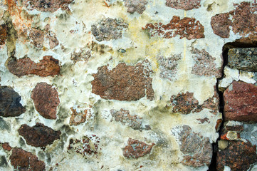This is the real image of fragments of the old walls of the Vyborg Castle. Vyborg Castle is a Swedish-built medieval fortress around which the town of Viborg evolved.