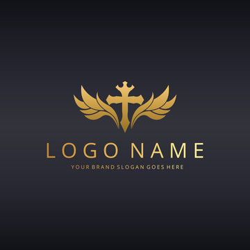 Angel logo. Wings logotype.