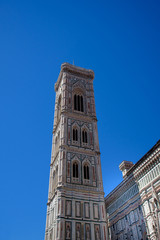 Fototapeta na wymiar bell tower of the cathedral in florence, italy (santa maria in fiore)