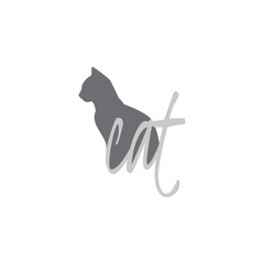 Cat logo. Cat silhouette  